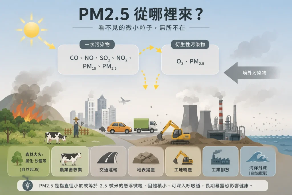 PM2.5 來源與影響解析