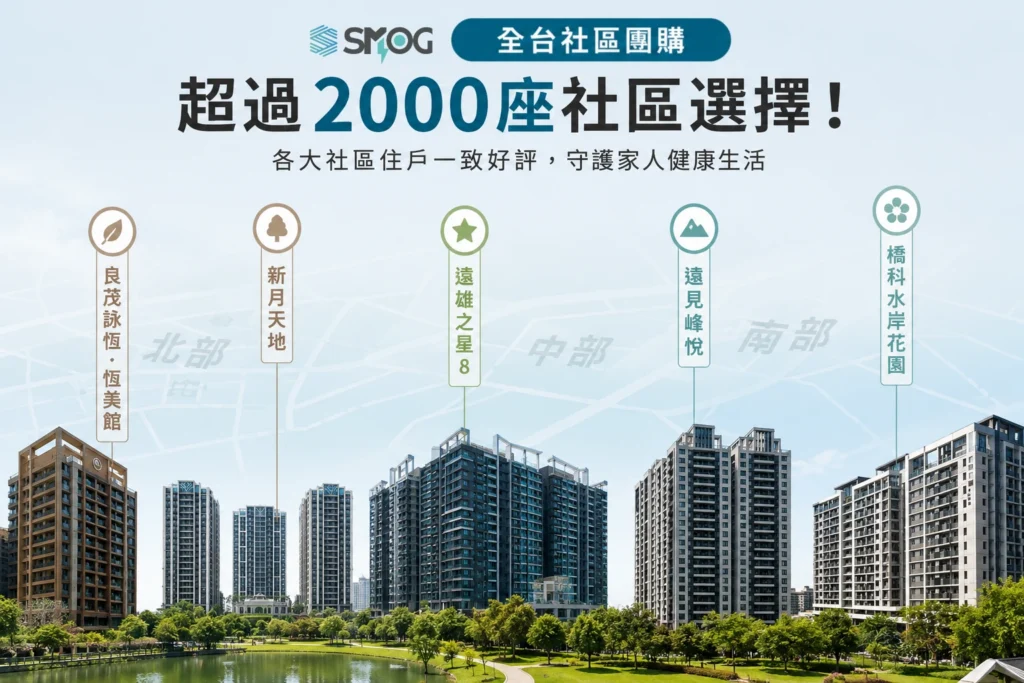 SMOG 全台社區團購超過 2000 座案例