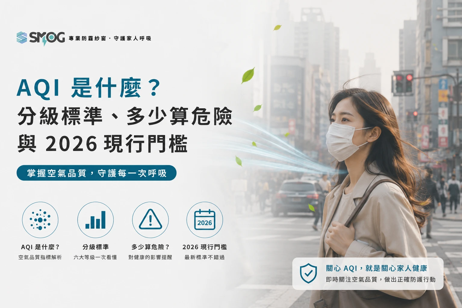 AQI 是什麼 空氣品質指標分級與防護