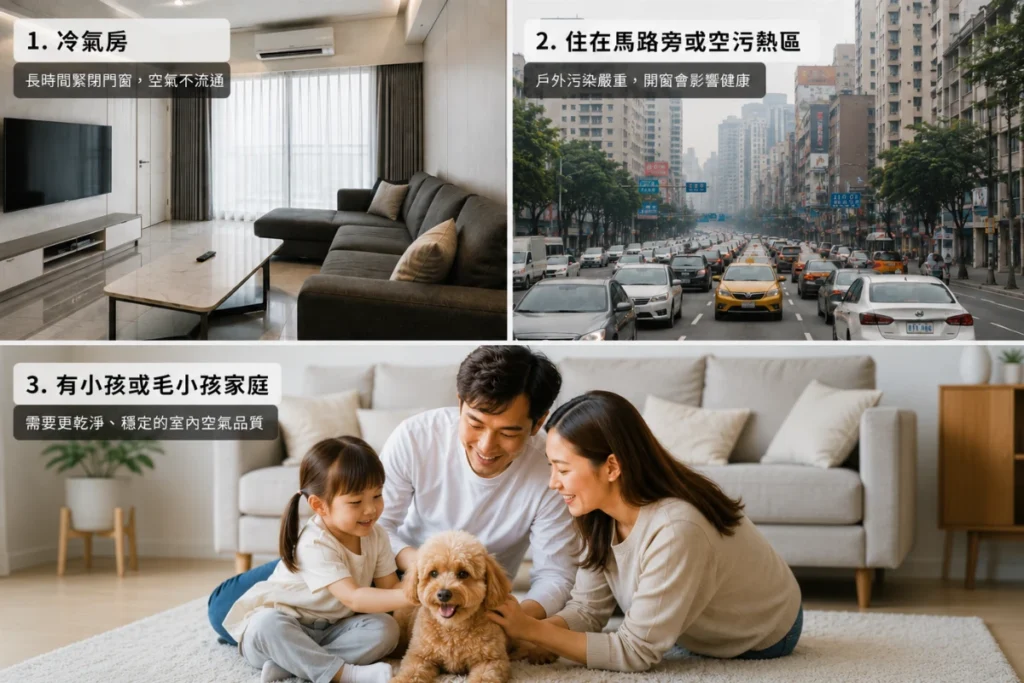 適合安裝全熱交換機的情況