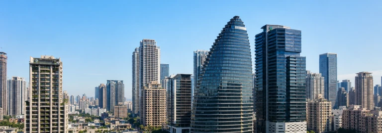 台中市區高樓天際線實景